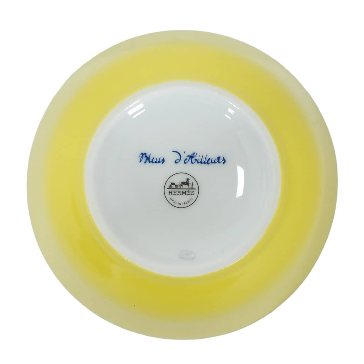 HERMES tableware Bowl Blue D'ailleurs Jaune/Blanc (White)/Blue Porcelain[BRAND NEW][Authentic]