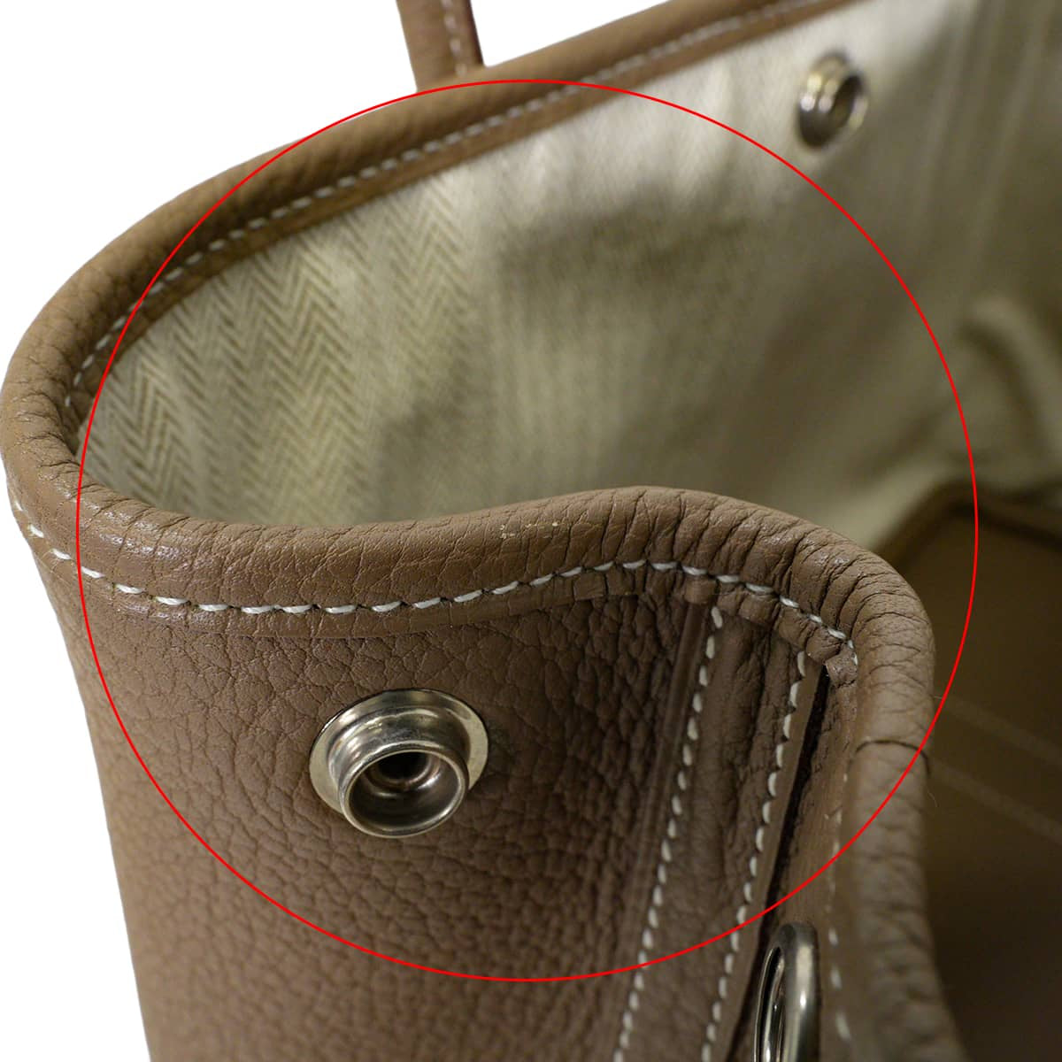 [Pre-loved] HERMES tote bag Garden Party 30 TPM All Leather Etoupe Veau Negonda Silver HW Stamp T[LIKE NEW][Authentic]