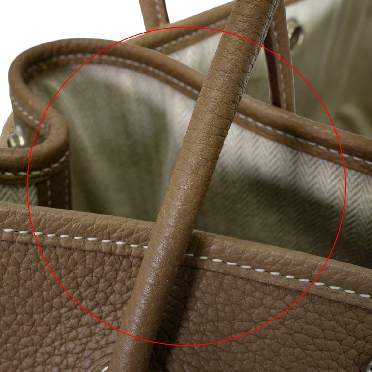 [Pre-loved] HERMES tote bag Garden Party 30 TPM All Leather Etoupe Veau Negonda Silver HW Stamp T[LIKE NEW][Authentic]