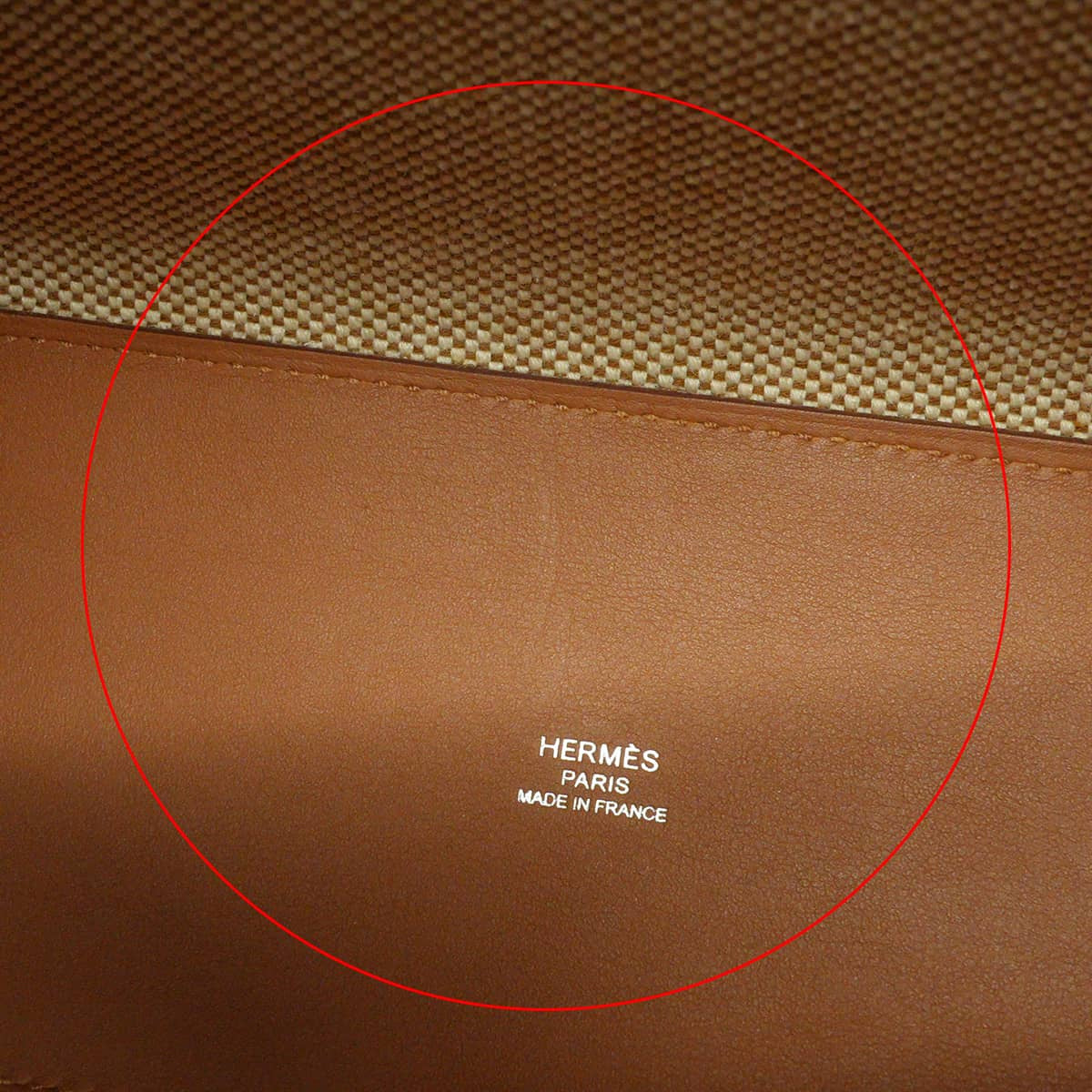 [Pre-loved] HERMES tote bag Cabas H en Biais 27 PM Gold H Toilecanvas/Swift Stamp Z[LIKE NEW][Authentic]
