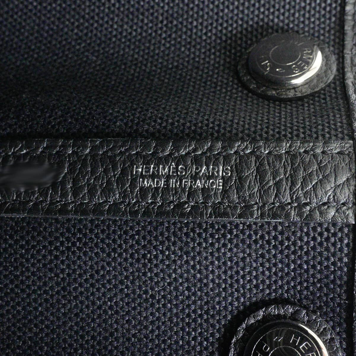 [Pre-loved] HERMES tote bag Garden Party 30 TPM Noir (Black) Toile Militaire/Veau Negonda Silver HW Stamp B[USED SA][Authentic]