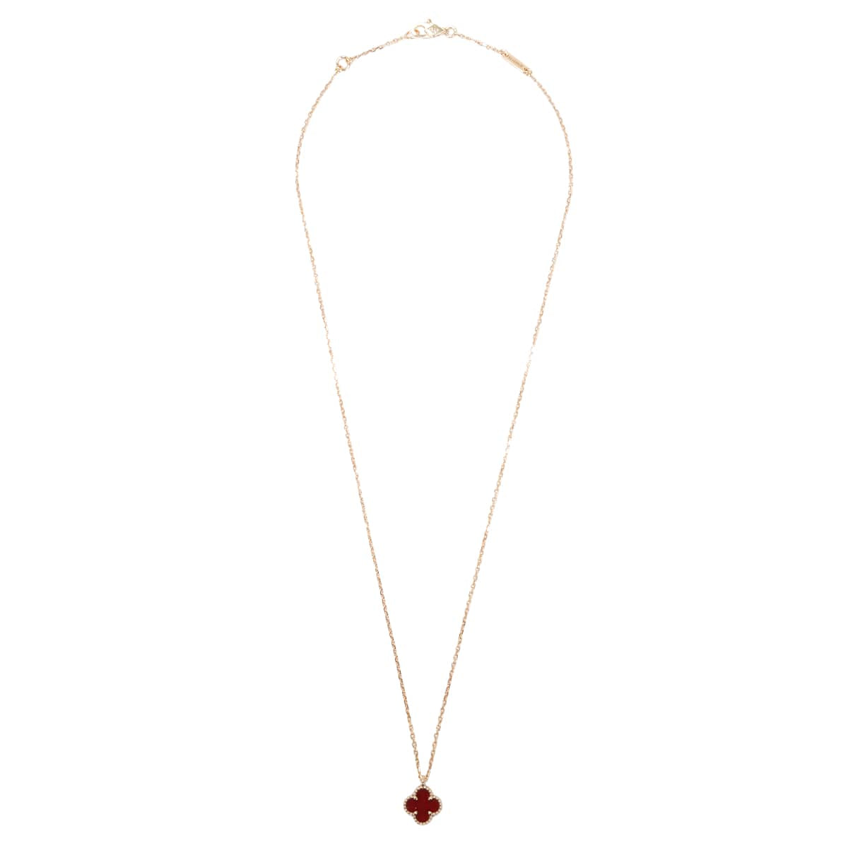 [Pre-loved] Van Cleef & Arpels necklaceCarnelian K18PG VCARN59M00[USED SA][Authentic]