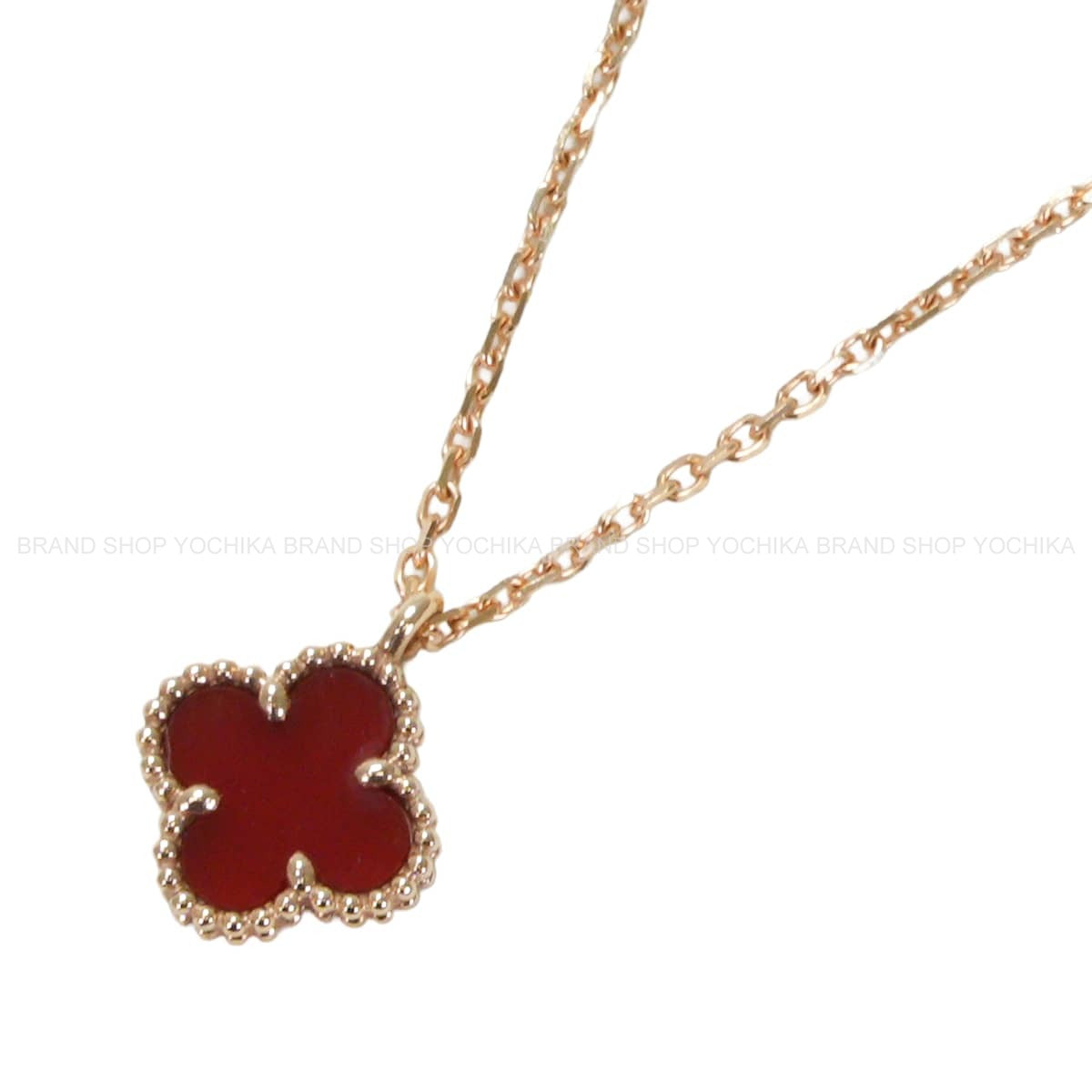 [Pre-loved] Van Cleef & Arpels necklaceCarnelian K18PG VCARN59M00[USED SA][Authentic]