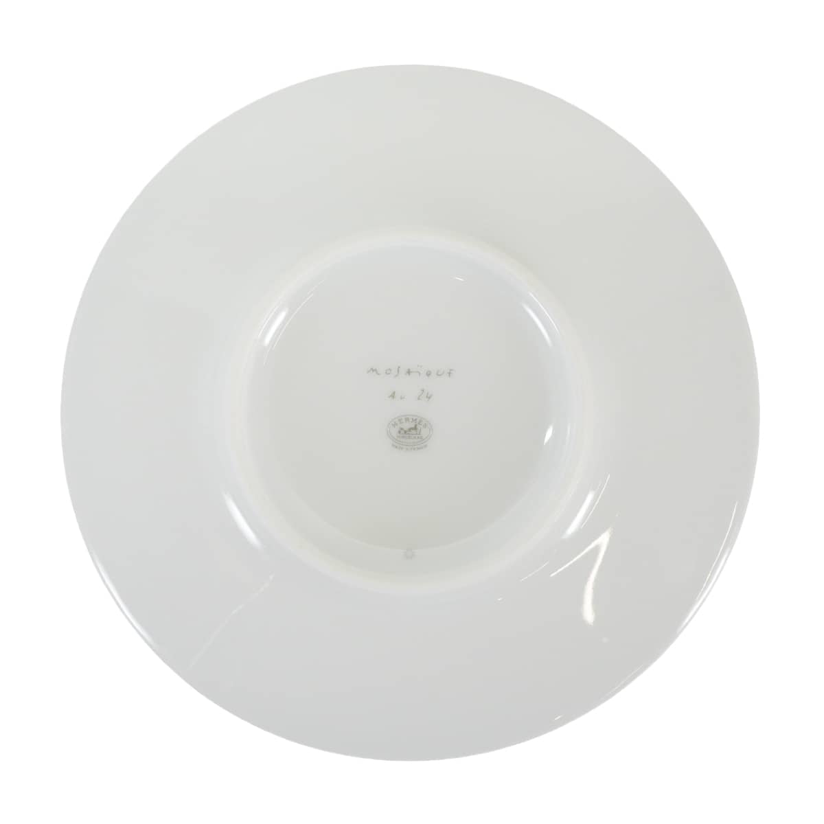 HERMES tableware mug cup Tea cups and saucers 2SET Mosaique au 24Platinum Porcelain[BRAND NEW][Authentic]