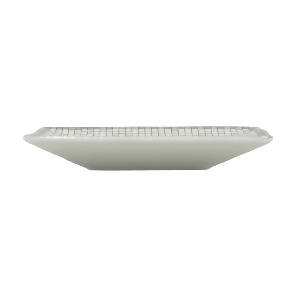 HERMES Plate Petit Carre No.1 Mosaique au 24Platinum Porcelain[BRAND NEW][Authentic]
