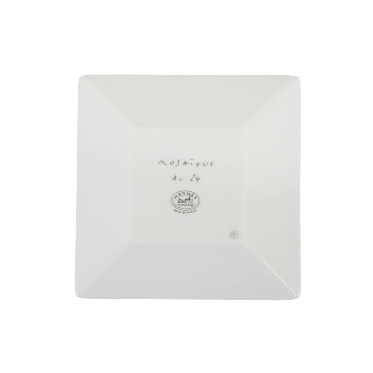 HERMES Plate Petit Carre No.1 Mosaique au 24Gold Porcelain[BRAND NEW][Authentic]
