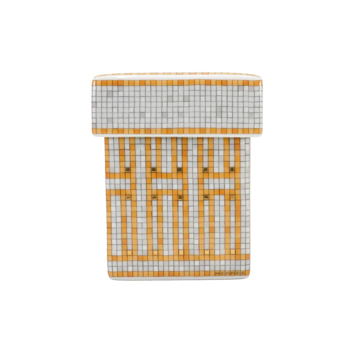 HERMES tableware Sugar Pot Mosaique au 24Gold Porcelain[BRAND NEW][Authentic]