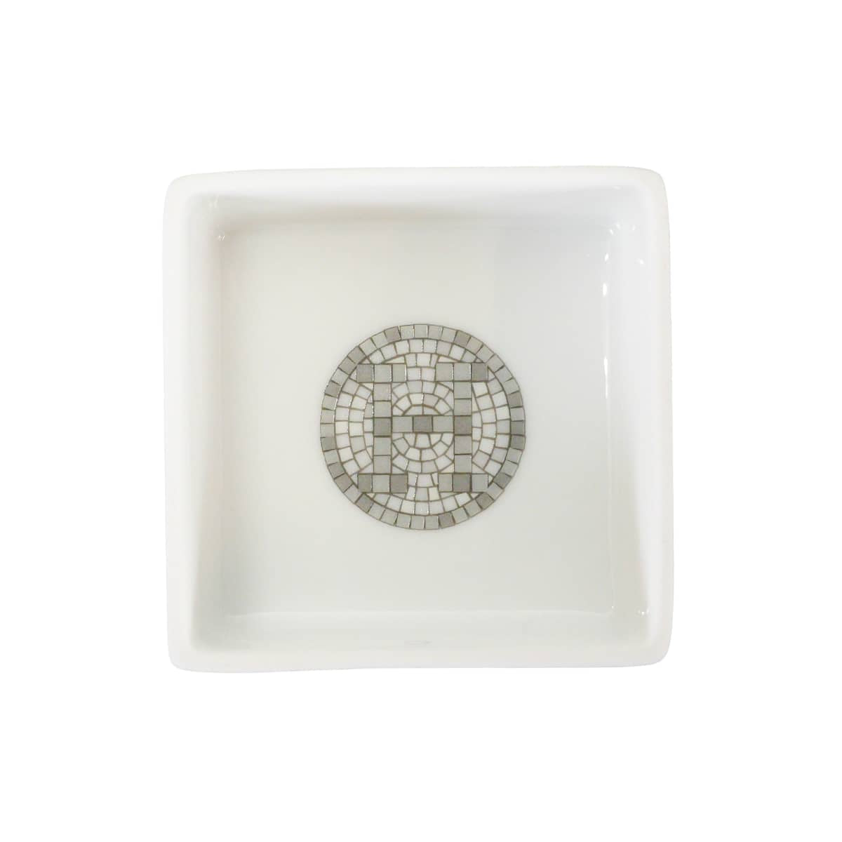 HERMES tableware Sugar Pot Mosaique au 24Platinum Porcelain[BRAND NEW][Authentic]