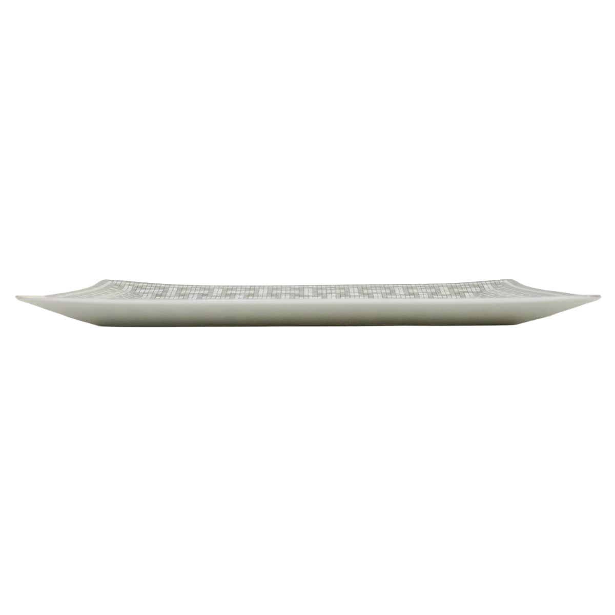 HERMES Plate Petit Carre No.4 Mosaique au 24Platinum Porcelain[BRAND NEW][Authentic]