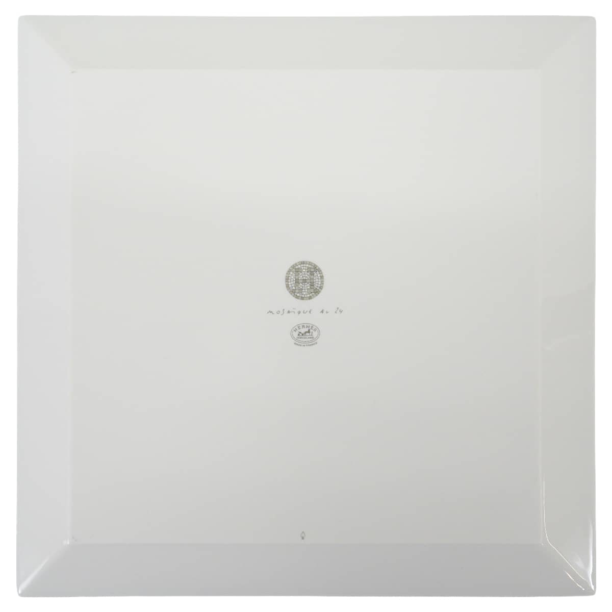 HERMES Plate Petit Carre No.5 Mosaique au 24Platinum Porcelain[BRAND NEW][Authentic]