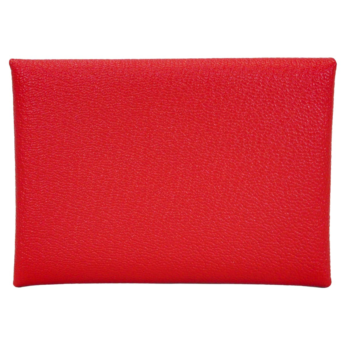 HERMES card holder Calvi Duo Verso Rouge de Coeur/Rose Darling Chevre Mysore Silver HW Stamp W[EXCELLENT][Authentic]
