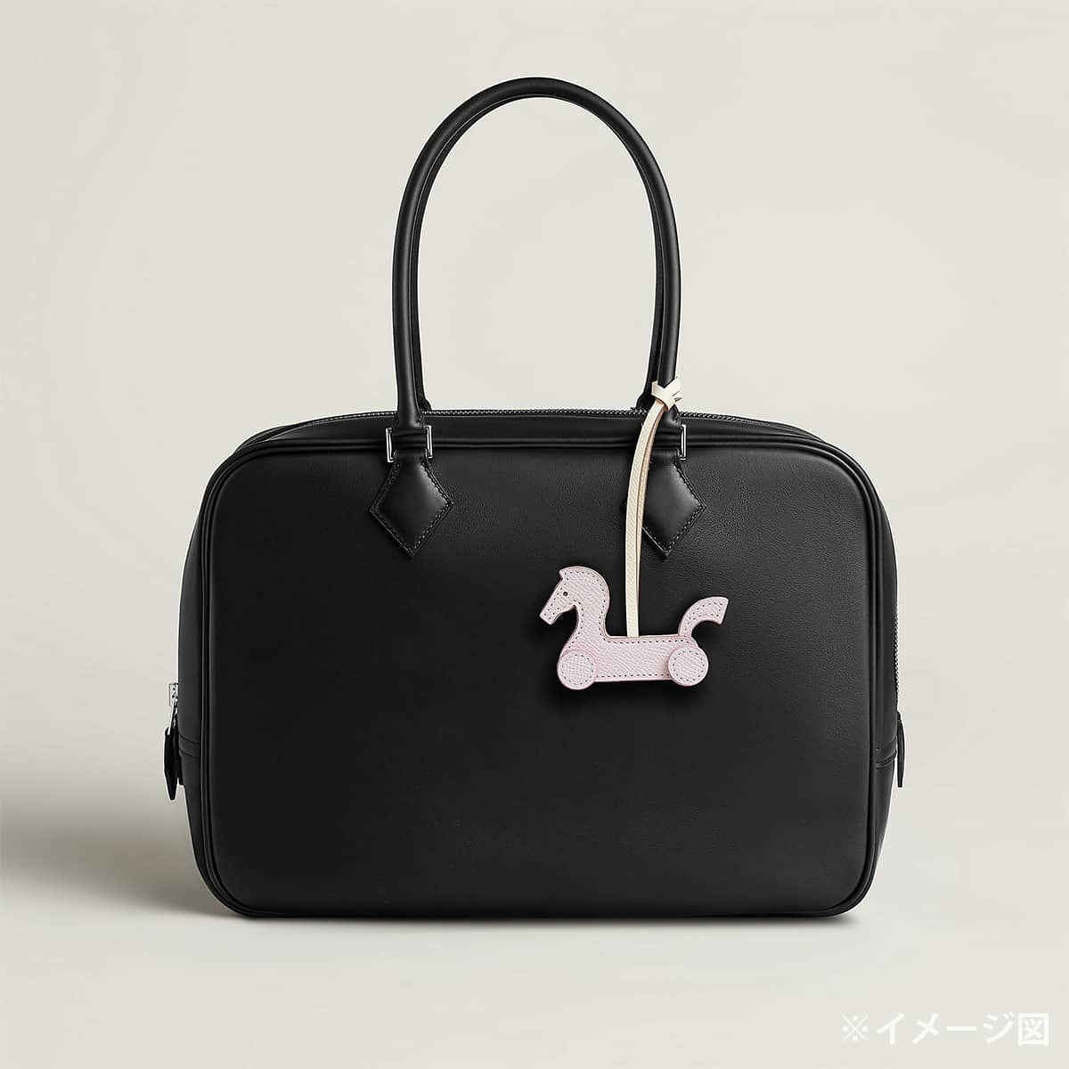 HERMES bag charm Cheval a Roulettes Mauve Pale/Mauve sylvestre/Nata Veau Epsom Stamp G[BRAND NEW][Authentic]