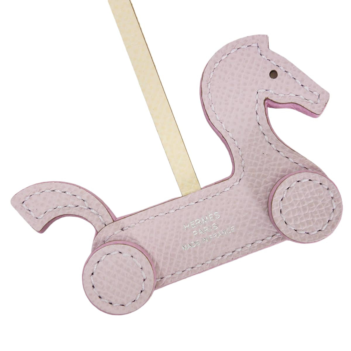 HERMES bag charm Cheval a Roulettes Mauve Pale/Mauve sylvestre/Nata Veau Epsom Stamp G[BRAND NEW][Authentic]