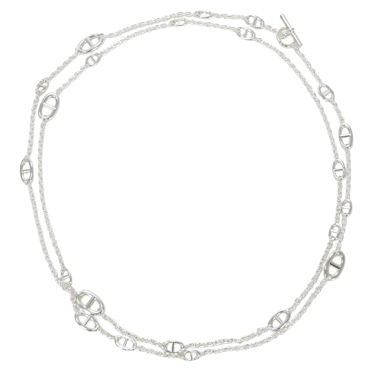 [Pre-loved] HERMES necklace Long Farandole Chaine d'Ancre 160 Silver Silver925 (SV925 Ag925)[LIKE NEW][Authentic]