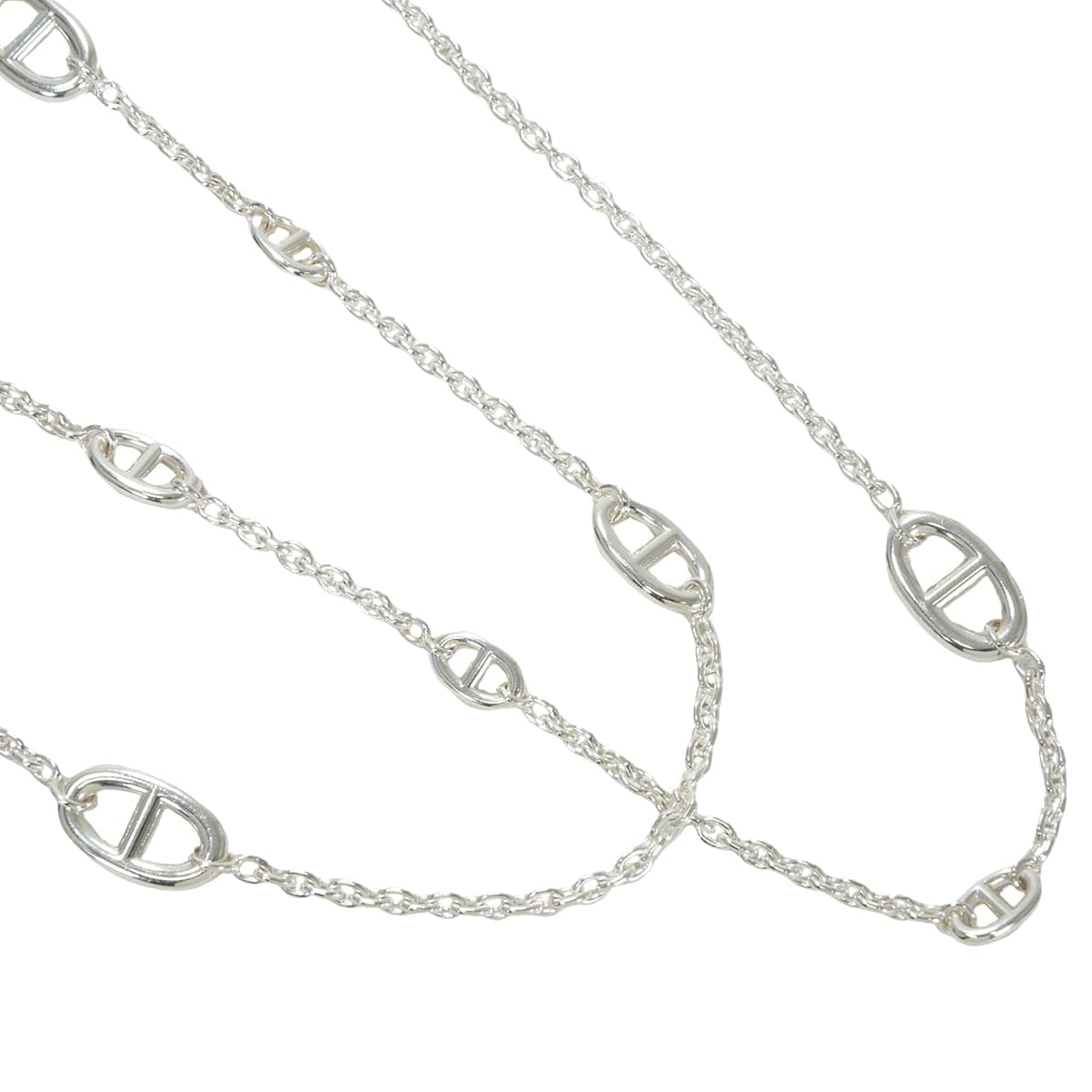 [Pre-loved] HERMES necklace Long Farandole Chaine d'Ancre 160 Silver Silver925 (SV925 Ag925)[LIKE NEW][Authentic]