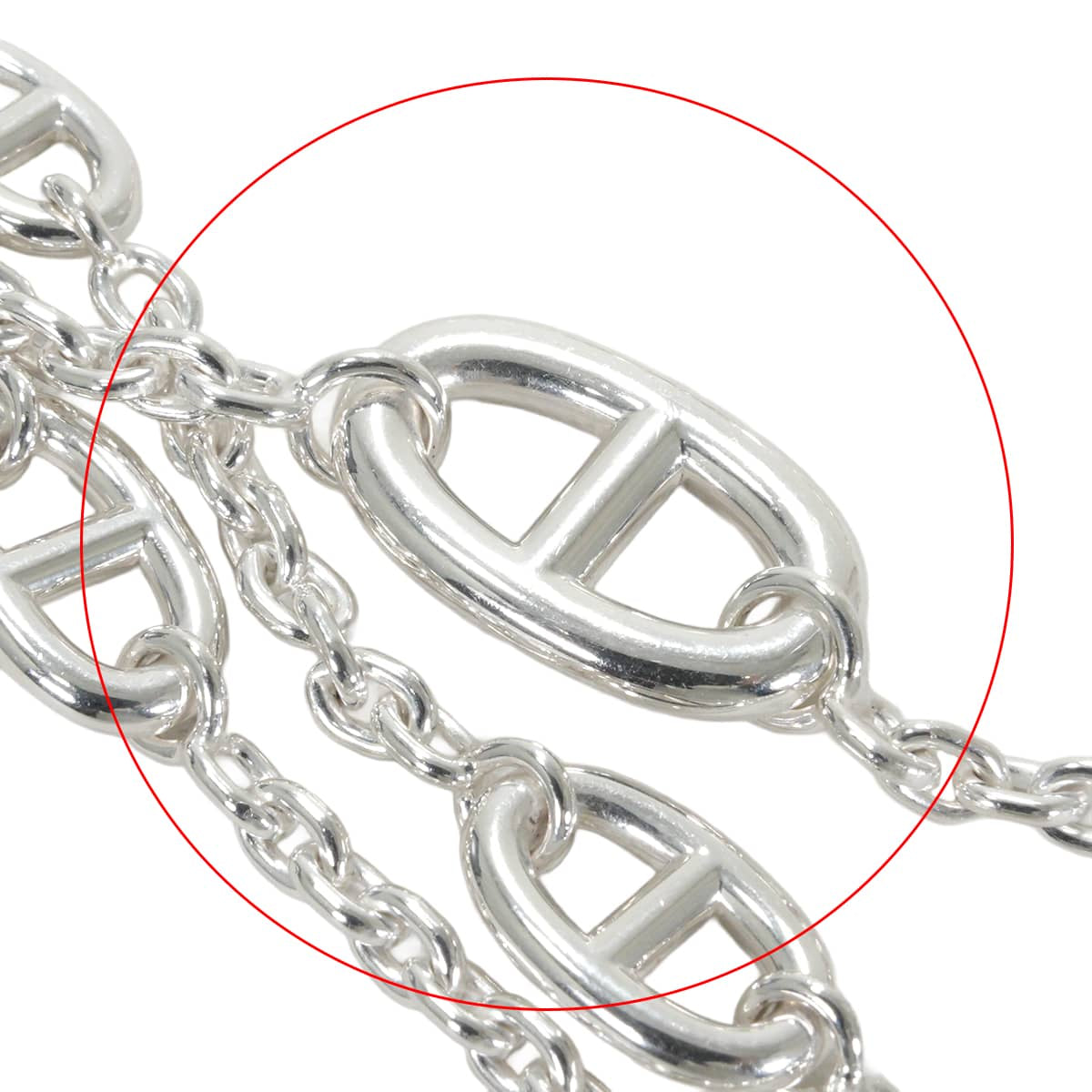 [Pre-loved] HERMES necklace Long Farandole Chaine d'Ancre 160 Silver Silver925 (SV925 Ag925)[LIKE NEW][Authentic]