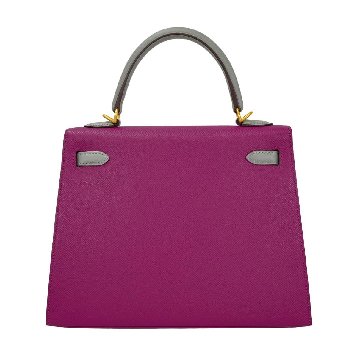 [Pre-loved] HERMES Shoulder bag Kelly25 Sellier Personal order HSS Rose Purple/Gris Mouette Veau Epsom Mat Gold HW Stamp C[LIKE NEW][Authentic]