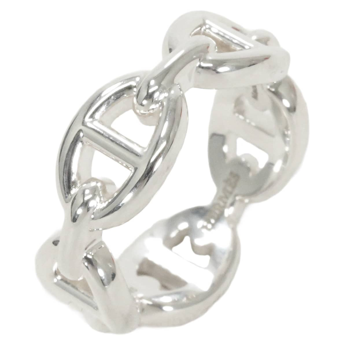 HERMES ring Chaine D'ancre Enchainee PM Silver925 (SV925 Ag925) #52[EXCELLENT][Authentic]