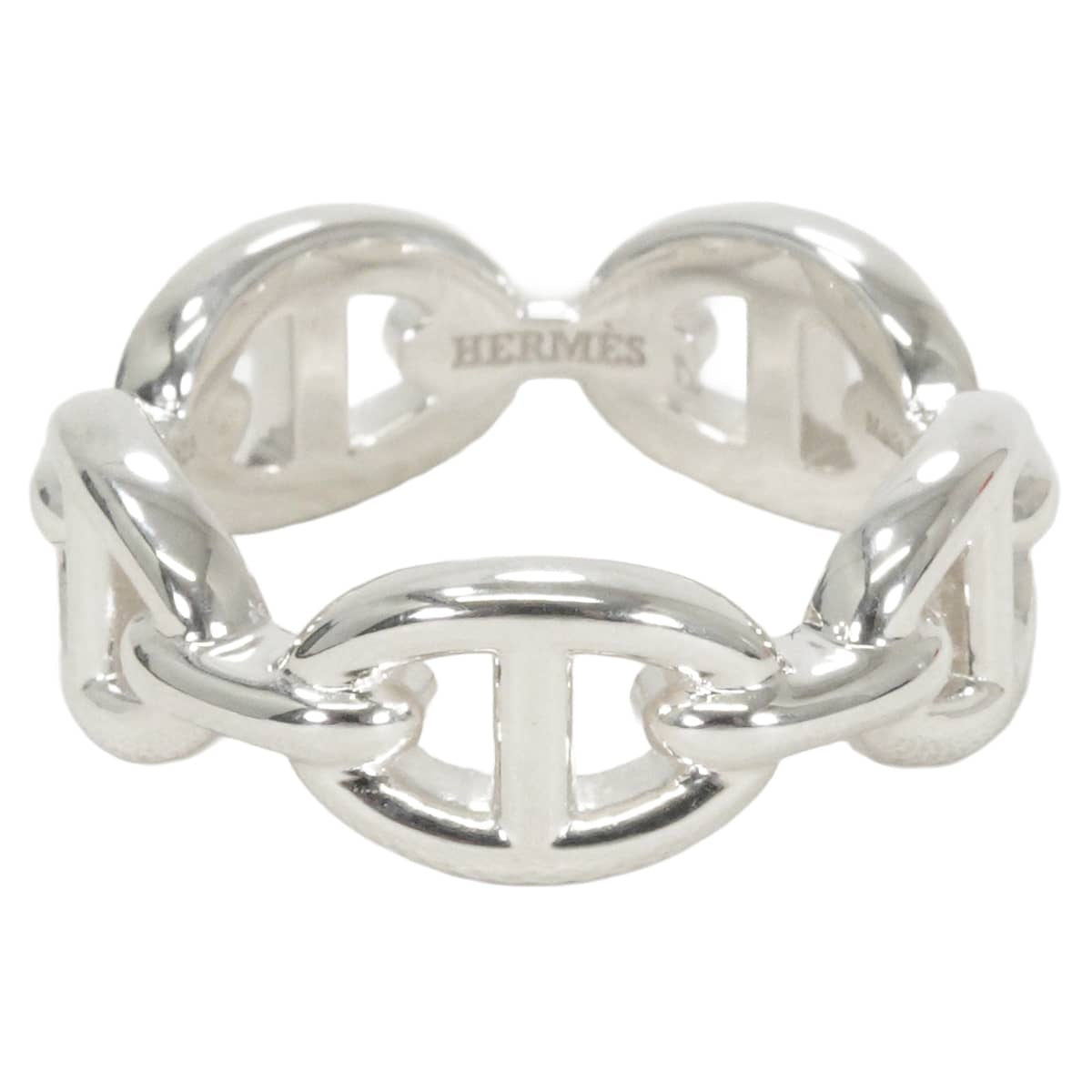 HERMES ring Chaine D'ancre Enchainee PM Silver925 (SV925 Ag925) #52[EXCELLENT][Authentic]