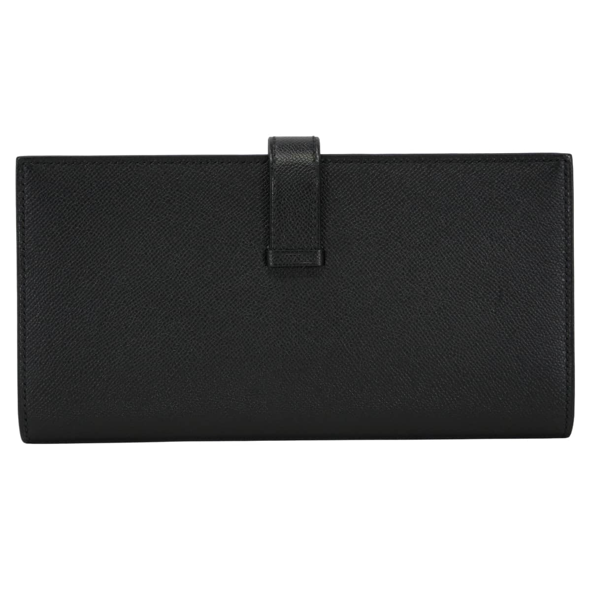 HERMES long wallet Bearn Soufflet SO BLACK Monochrome Noir (Black) Veau Madame Black HW Stamp G[BRAND NEW][Authentic]