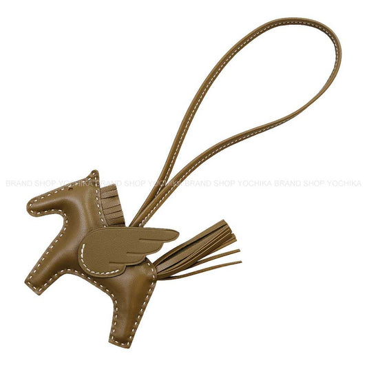 HERMES bag charm Rodeo Pegasus PM So Etoupe White stitch Etoupe Agneau Milo/Veau Swift Stamp G[BRAND NEW][Authentic]