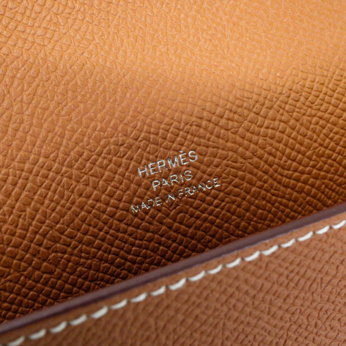HERMES long wallet Hermesnap To Go Gold Veau Epsom Silver HW Stamp K[EXCELLENT][Authentic]