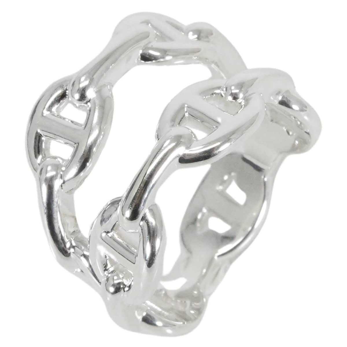 2026SS HERMES ring Chaine d'Ancre Enchainee Double Row Silver Silver925 (SV925 Ag925) #56[EXCELLENT][Authentic]