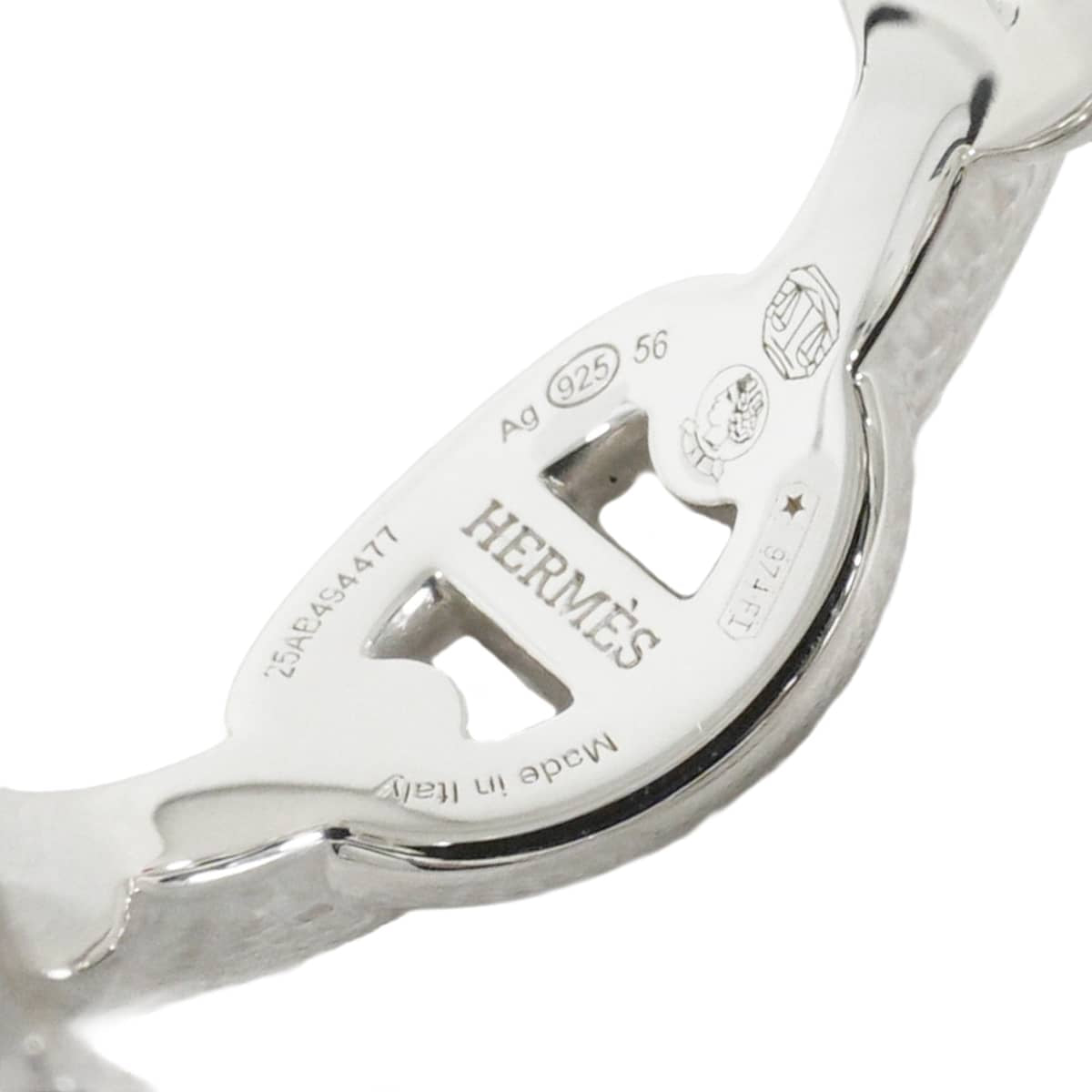 2026SS HERMES ring Chaine d'Ancre Enchainee Double Row Silver Silver925 (SV925 Ag925) #56[EXCELLENT][Authentic]