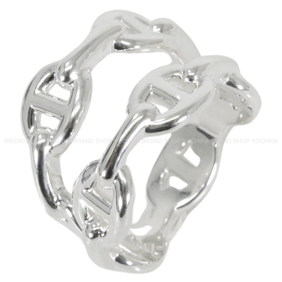 2026SS HERMES ring Chaine d'Ancre Enchainee Double Row Silver Silver925 (SV925 Ag925) #56[EXCELLENT][Authentic]