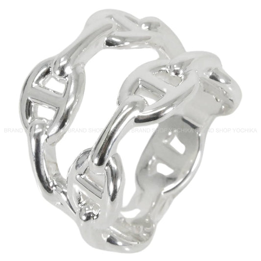 2026SS HERMES ring Chaine d'Ancre Enchainee Double Row Silver Silver925 (SV925 Ag925) #56[EXCELLENT][Authentic]