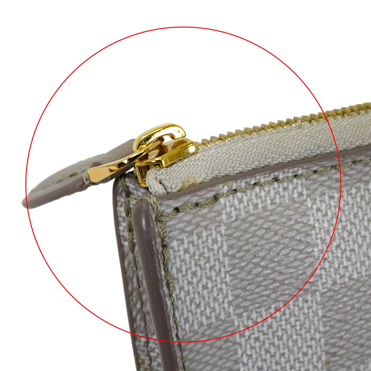 [Pre-loved] 2014 Cruise Collection LOUIS VUITTON Clutch bag Pouch ELEMONGres Damier Couleur Gold HW N41300[LIKE NEW][Authentic]