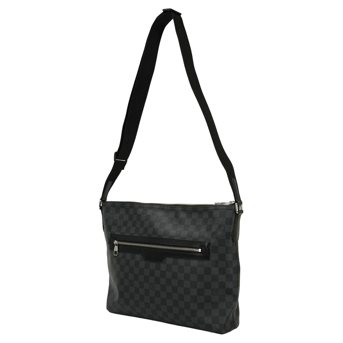 [Pre-loved] LOUIS VUITTON Shoulder bag MICK MM Checkered Grey Damier Graphite Silver HW N41106[LIKE NEW][Authentic]