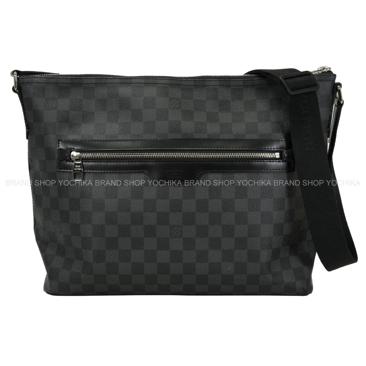 [Pre-loved] LOUIS VUITTON Shoulder bag MICK MM Checkered Grey Damier Graphite Silver HW N41106[LIKE NEW][Authentic]