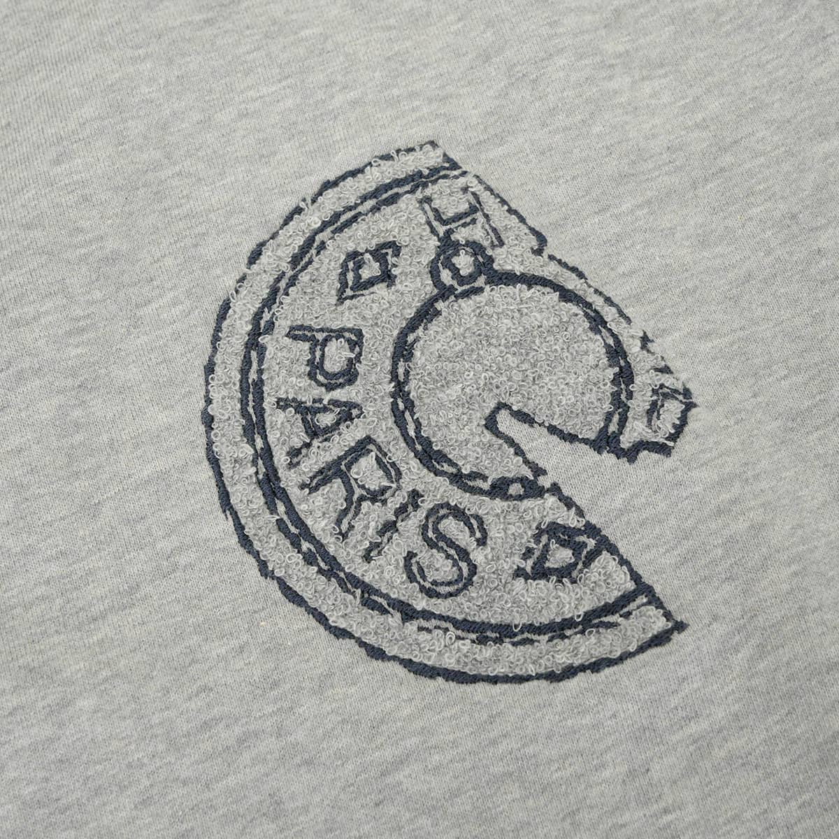 2025SS HERMES Short sleeve t shirt Men's Sweatshirt with Clou de Selle Embroidered PatchGris Cotton100%/Polyurethane #XXL H557830HA[EXCELLENT][Authentic]