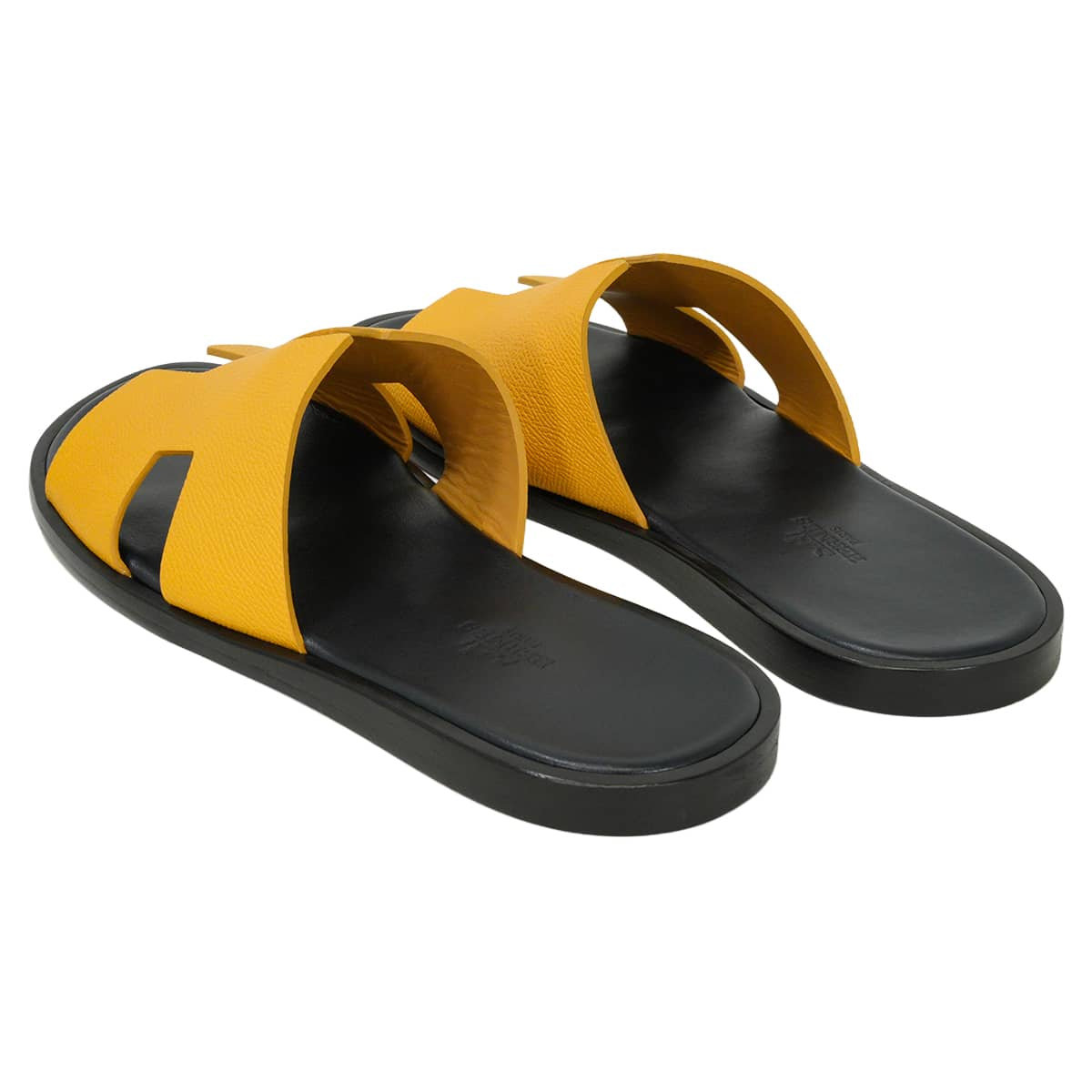 HERMES sandals Men's Izmir Jaune Veau Epsom #41 H152415ZH[EXCELLENT][Authentic]