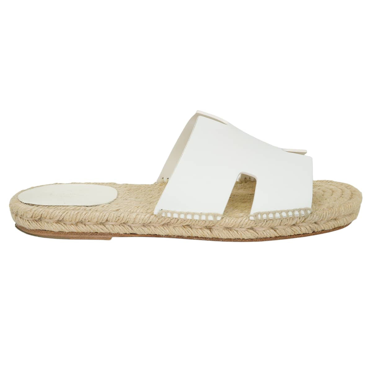 [Pre-loved] HERMES sandals Men's Antigua espadrille Blanc (White) calf #41 H201485ZH[LIKE NEW][Authentic]