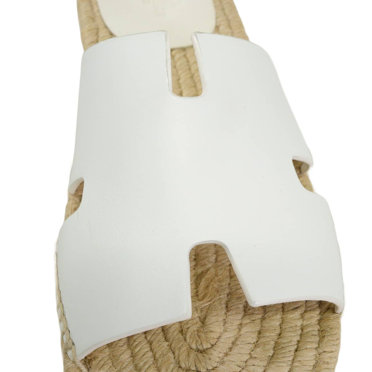 [Pre-loved] HERMES sandals Men's Antigua espadrille Blanc (White) calf #41 H201485ZH[LIKE NEW][Authentic]