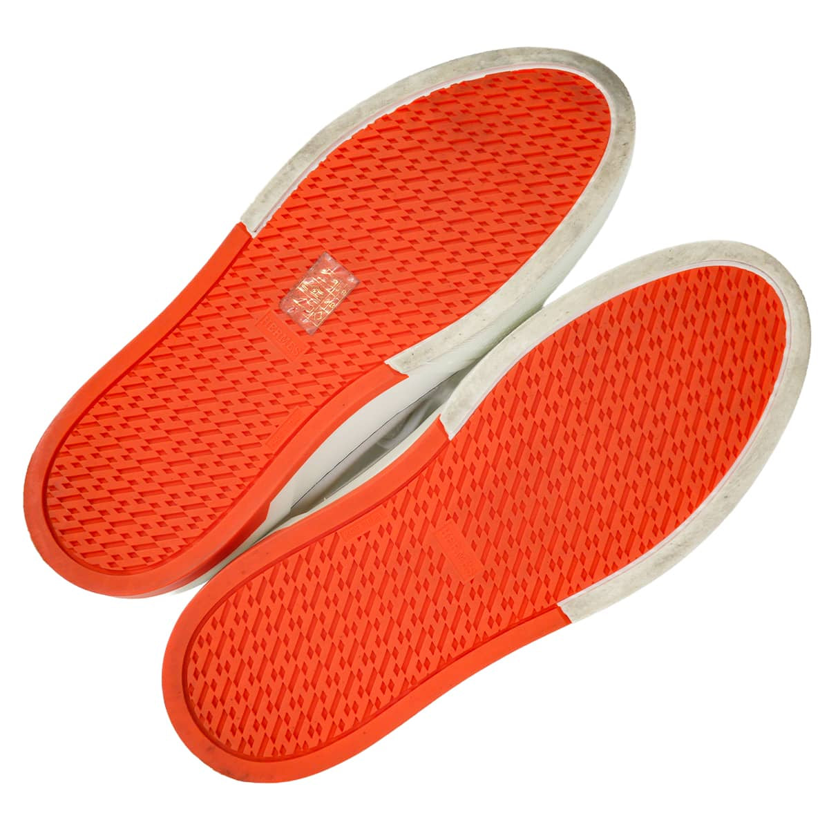 [Pre-loved] HERMES slip on Men's Sneakers GLISS Blanc (White) Cotton calf #43 H231708ZH[LIKE NEW][Authentic]