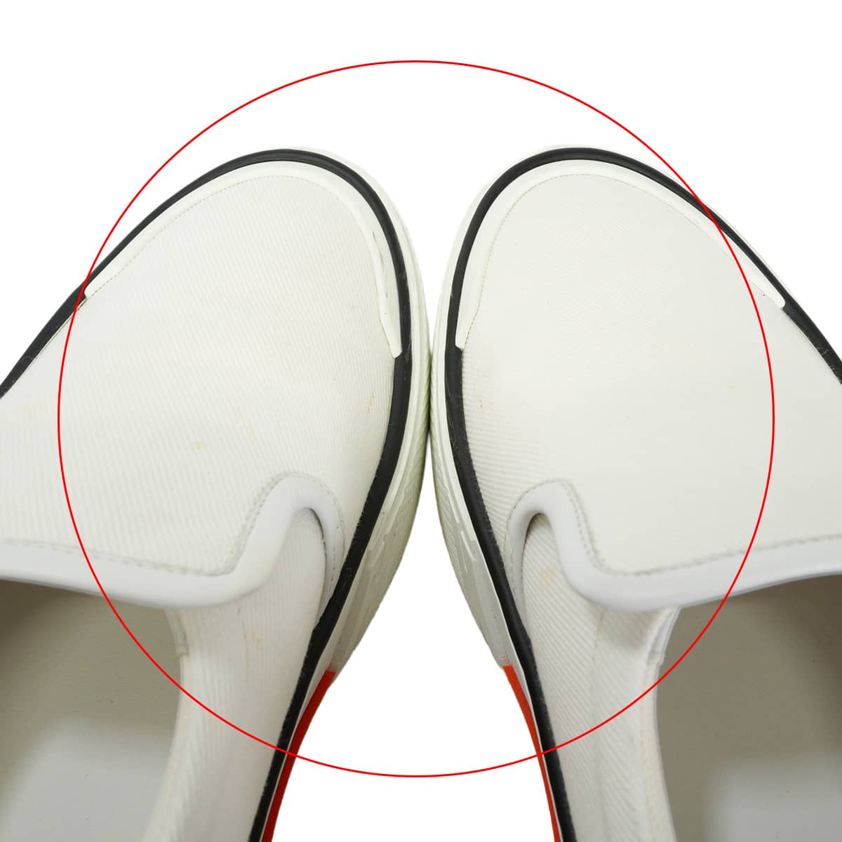 [Pre-loved] HERMES slip on Men's Sneakers GLISS Blanc (White) Cotton calf #43 H231708ZH[LIKE NEW][Authentic]