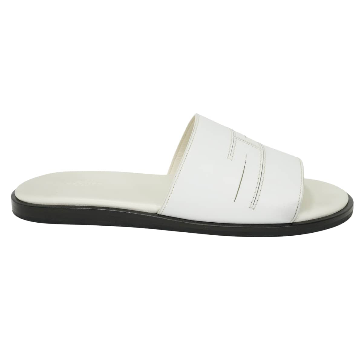 [Pre-loved] HERMES sandals Men's H Stitch Blanc (White) calf #41 H172380ZH[LIKE NEW][Authentic]