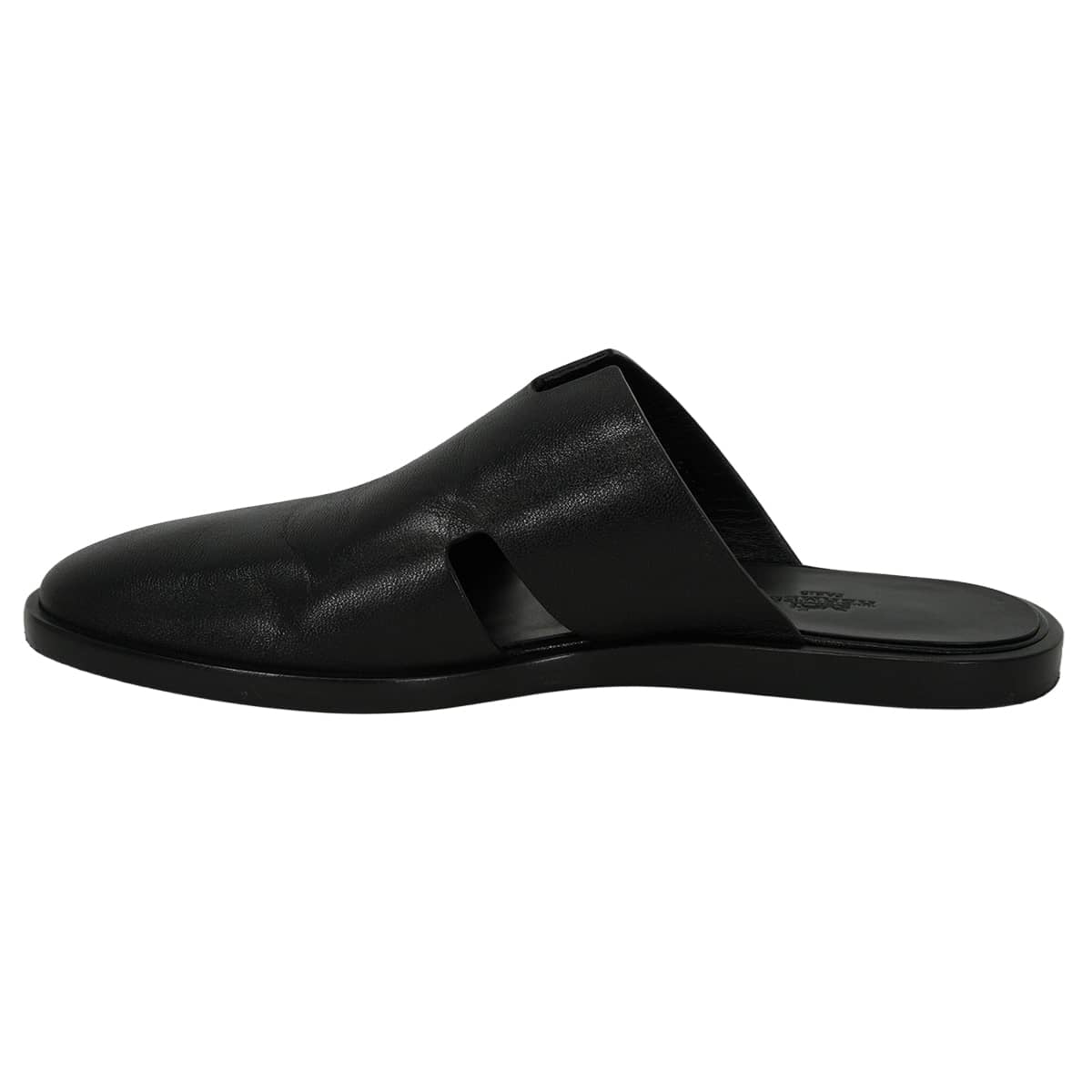 [Pre-loved] HERMES sandals Men's Slip-ons Izmir Mules Noir (Black) Chevre #40 H221839ZH[LIKE NEW][Authentic]