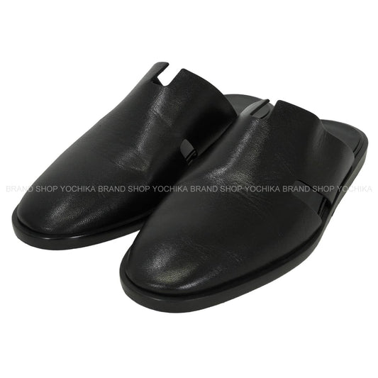 [Pre-loved] HERMES sandals Men's Slip-ons Izmir Mules Noir (Black) Chevre #40 H221839ZH[LIKE NEW][Authentic]