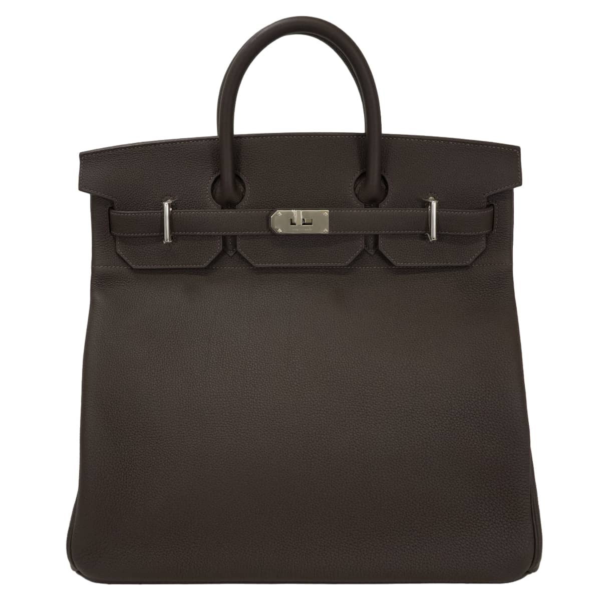 HERMES Handbag Haut a Courroies 40 Bai Brun Veau Togo Silver HW Stamp G[EXCELLENT][Authentic]