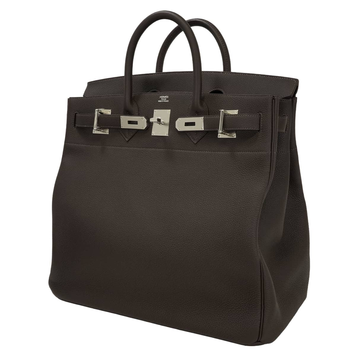 HERMES Handbag Haut a Courroies 40 Bai Brun Veau Togo Silver HW Stamp G[EXCELLENT][Authentic]