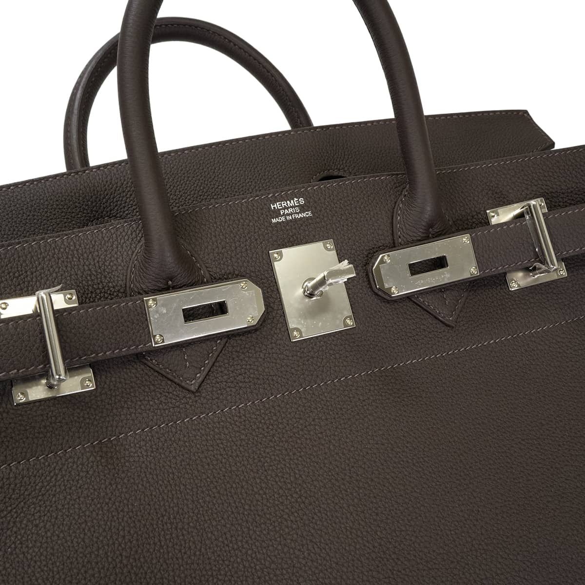 HERMES Handbag Haut a Courroies 40 Bai Brun Veau Togo Silver HW Stamp G[EXCELLENT][Authentic]