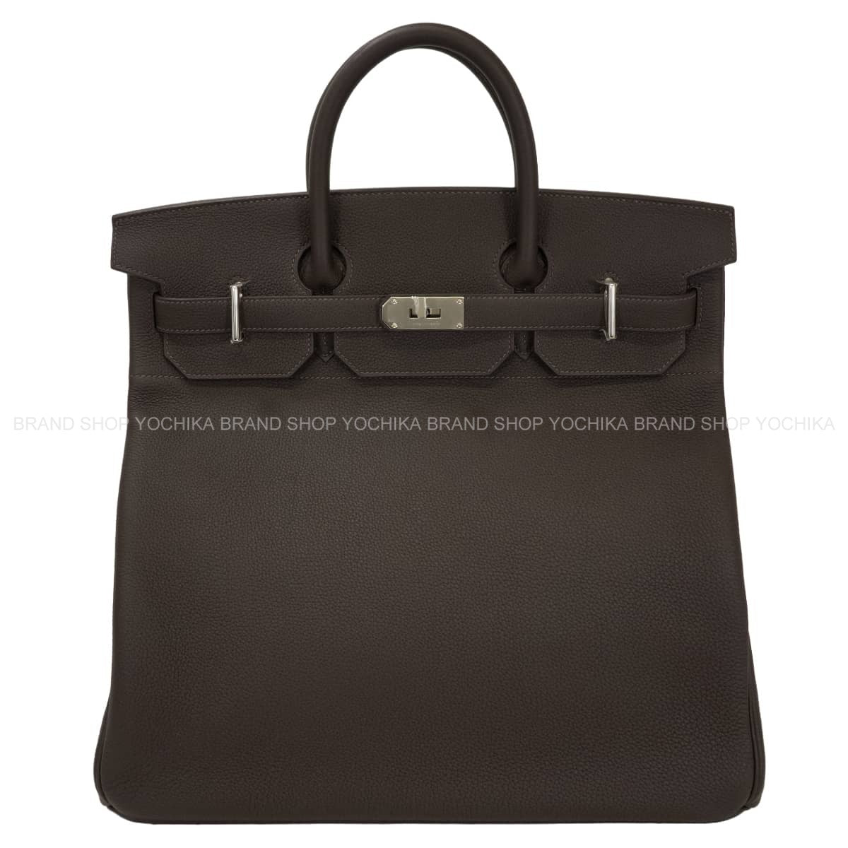 HERMES Handbag Haut a Courroies 40 Bai Brun Veau Togo Silver HW Stamp G[EXCELLENT][Authentic]