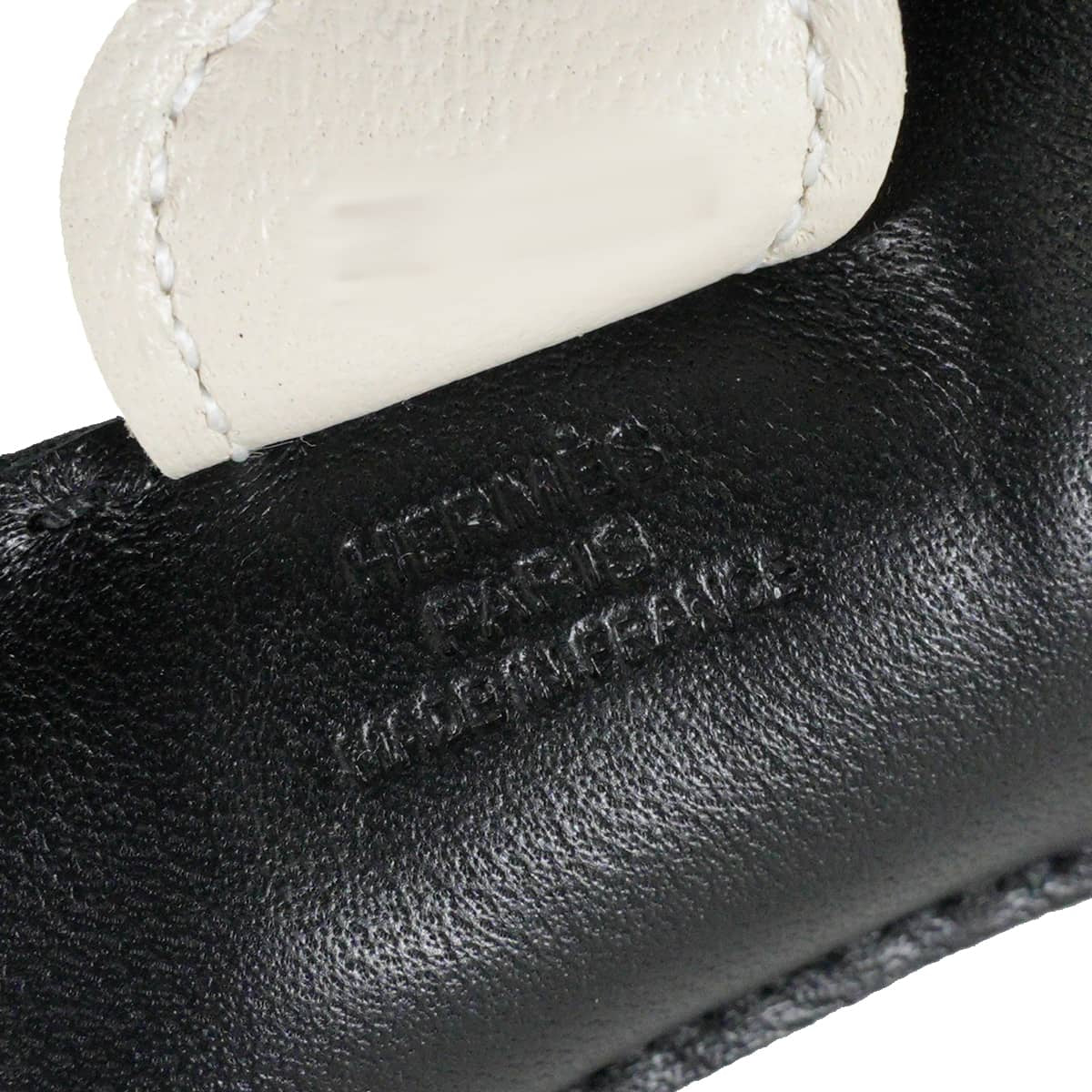 HERMES bag charm Rodeo PM Noir (Black)/Vert Mangrove/Craie Agneau Milo Stamp K[BRAND NEW][Authentic]