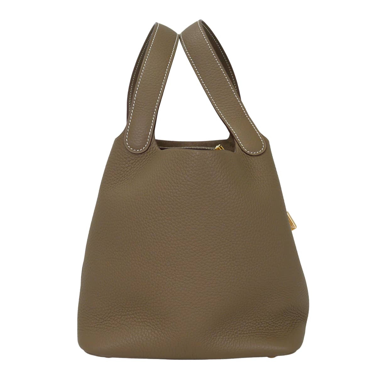HERMES Handbag Picotin Lock 22 MM Etoupe Taurillon Clemence Gold HW Stamp G[BRAND NEW][Authentic]