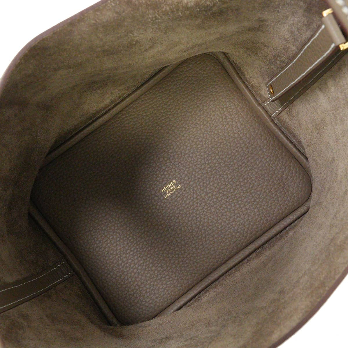 HERMES Handbag Picotin Lock 22 MM Etoupe Taurillon Clemence Gold HW Stamp G[BRAND NEW][Authentic]
