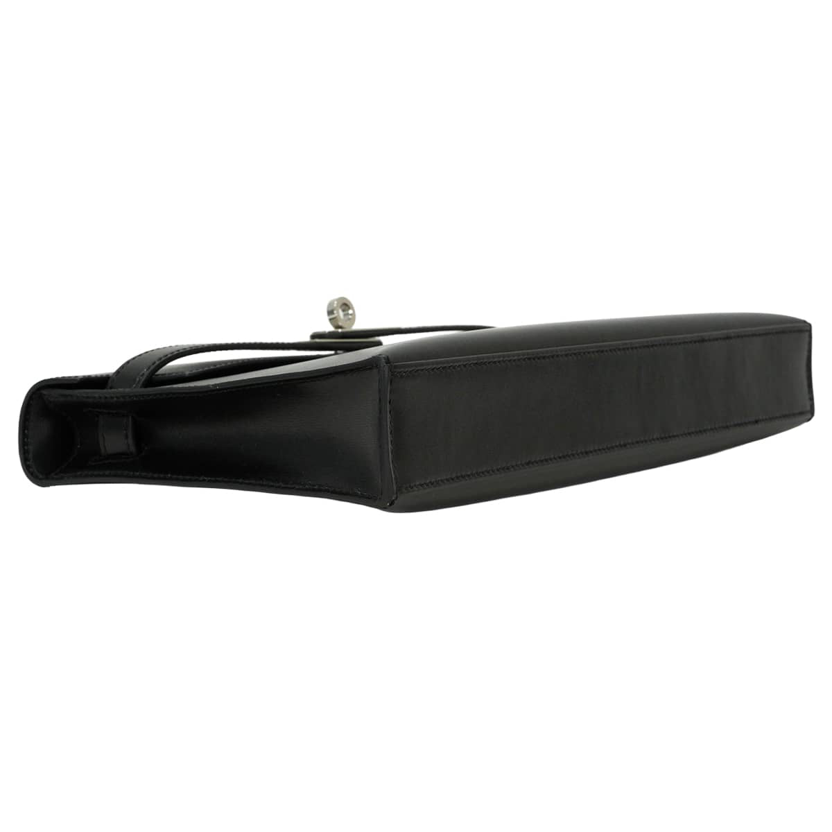 HERMES Clutch bag Kelly Elan Noir (Black) Box Calf Silver HW Stamp K[EXCELLENT][Authentic]